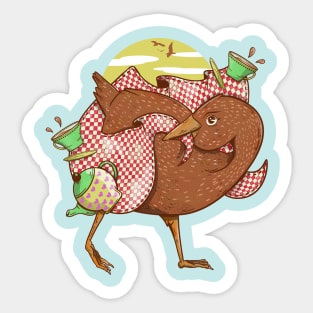 Weka at a picnic Sticker